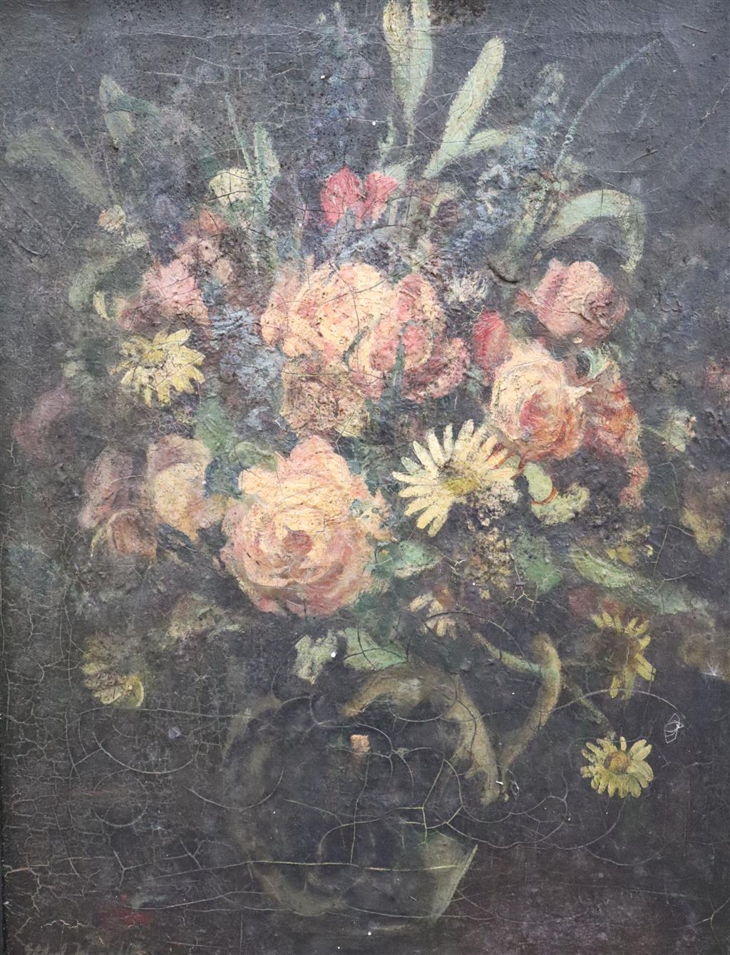 Ethel Wright (1866-1939) Still life of flowers in a vase 51 x 41cm